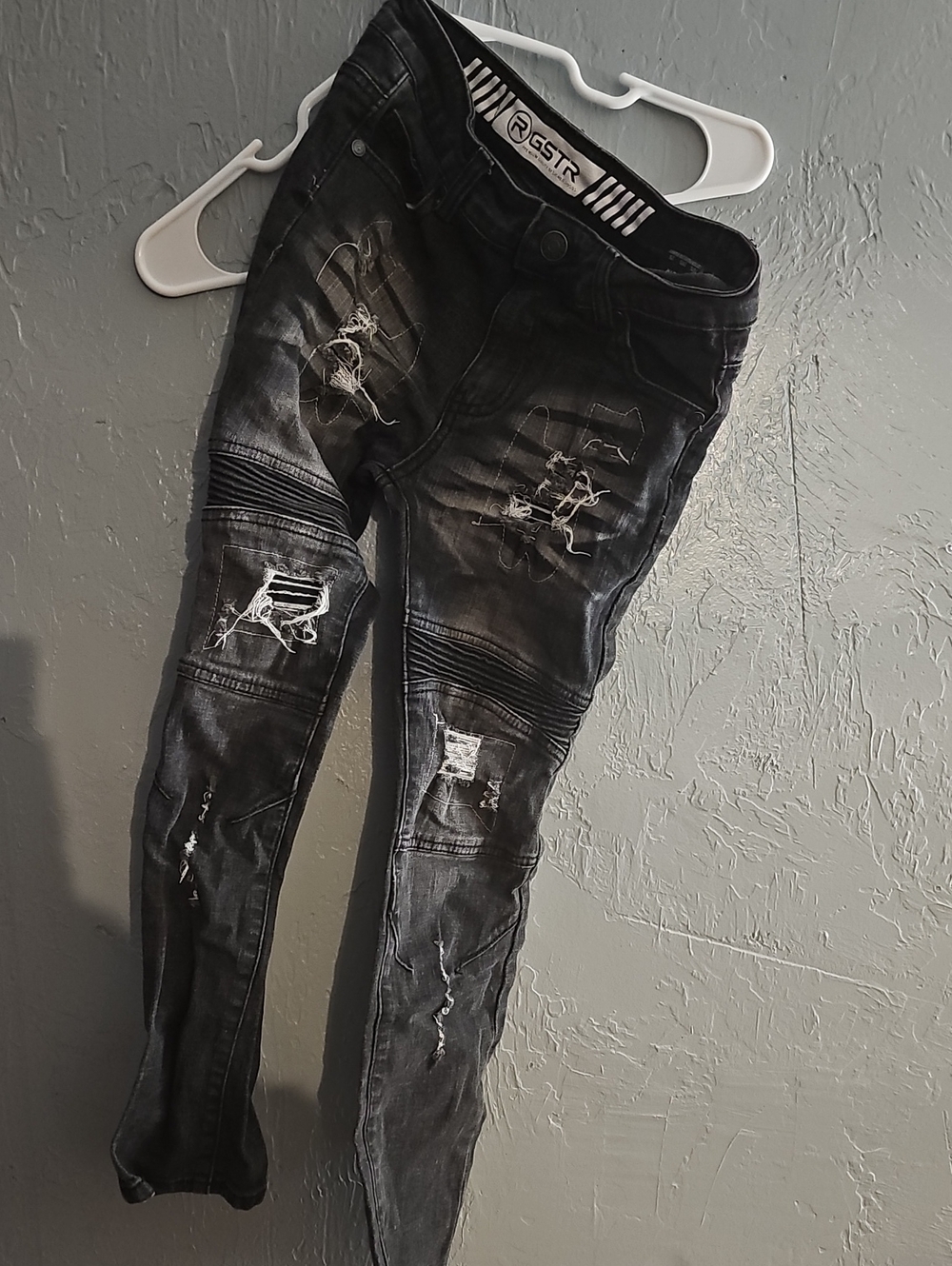 G-Star Gray Washed Distressed Skinny Jeans for Kids